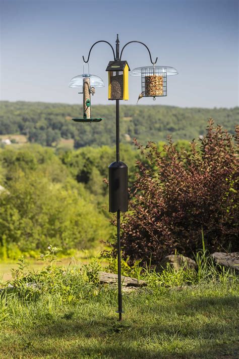 pole mounted bird feeders